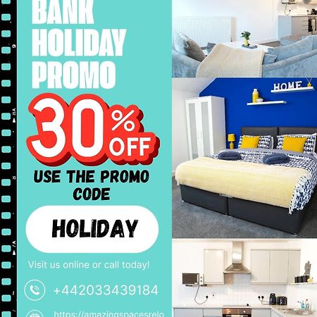 Large Unique 2 Bedroom Duplex Apartment With Private Parking & Free Wifi - Vat Qualifying By Amazing Spaces Relocations Ltd وارينغتون المظهر الخارجي الصورة